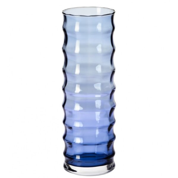 Wazon w optyku pionowym h-35 cm granatowy