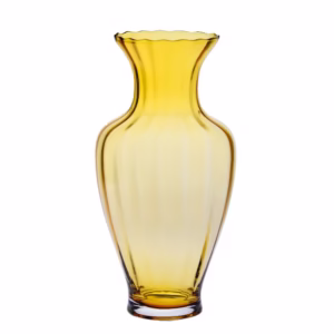 Wazon w optyku pionowym bursztyn ciemny h-42 cm - obrazek 1