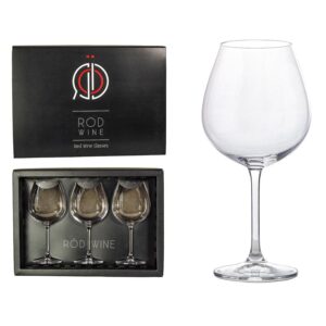 Eleganckie kieliszki do czerwonego wina 650 ml – zestaw 3 sztuki - obrazek 1
