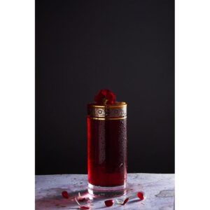 SZKLANKA 390ML ZŁOTO-PLATYNA 6SZT – elegancki komplet szklanek kryształowych - obrazek 2