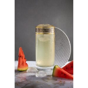 SZKLANKA 390ML ZŁOTO-PLATYNA 6SZT – elegancki komplet szklanek kryształowych - obrazek 5