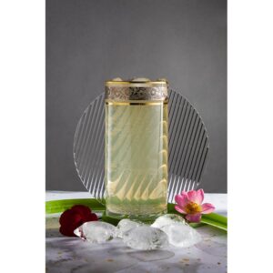 SZKLANKA 390ML ZŁOTO-PLATYNA 6SZT – elegancki komplet szklanek kryształowych - obrazek 3