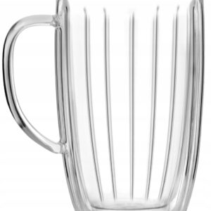 KOMPLET 2 SZKLANEK WYSOKICH Z UCHEM 350 ml TULIP – PODWÓJNE ŚCIANKI - obrazek 3