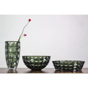 BOHEMIA DIAMOND SMOKEY GREEN WAZON 280MM - obrazek 2