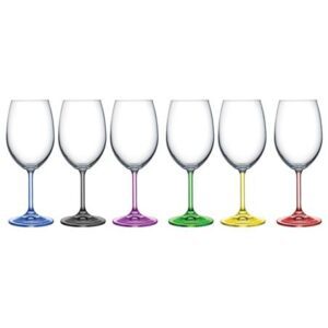 Zestaw Kolorowych Kieliszków RAINBOW 350 ml (6 szt.) – Kryształowe Kieliszki do Wina lub Wody - obrazek 1