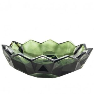 Bohemia Lunar Smokey Green – Misa kryształowa 330 mm - obrazek 1