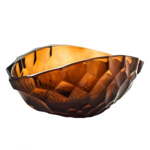 Kryształowa misa dekoracyjna-Honey Comb Smokey Honey - obrazek 3