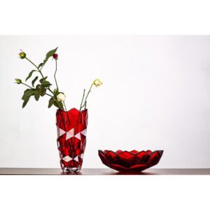 Bohemia Lunar Red – Kryształowy wazon 28 cm - obrazek 3