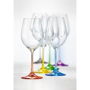 Zestaw Kolorowych Kieliszków RAINBOW 350 ml (6 szt.) – Kryształowe Kieliszki do Wina lub Wody - obrazek 2