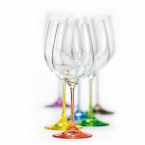 Zestaw Kolorowych Kieliszków RAINBOW 350 ml (6 szt.) – Kryształowe Kieliszki do Wina lub Wody - obrazek 3