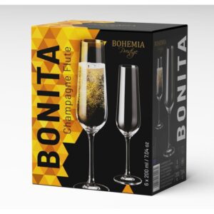 🥂 Kryształowe kieliszki 200ML BONITA – elegancja w najlepszym wydaniu (komplet 6 sztuk) - obrazek 3
