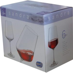 🍷 Kieliszki do czerwonego wina lub wody SANDRA 450ML– klasyka w eleganckim wydaniu (6 szt.) - obrazek 3