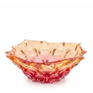 Kryształowa misa BOHEMIA PRESTIGE Samba Yellow Pink 210 mm - obrazek 1