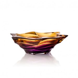 Kryształowa misa BOHEMIA PRESTIGE Amber Purple 295 mm - obrazek 1