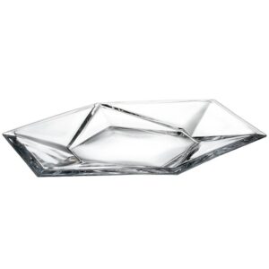Kryształowy talerz BOHEMIA PRESTIGE ORIGAMI – elegancka ozdoba stołu 360mm - obrazek 1