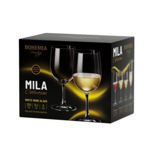 Kieliszki do wina i wody BOHEMIA PRESTIGE MILA 250 ml – komplet 6 sztuk - obrazek 2