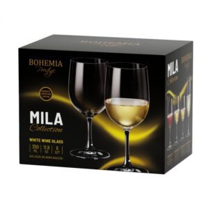 Kieliszki do wina i wody BOHEMIA PRESTIGE MILA 350 ml – komplet 6 sztuk - obrazek 2