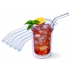 SIMAX RURKA SZKLANA ZAKRZYWIONA 20 CM KPL. 6 SZT. + CZYŚCIK - obrazek 1