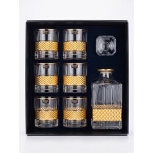 ELEGANTE ROYAL GOLD ZESTAW DO WHISKY 1+6 - obrazek 2